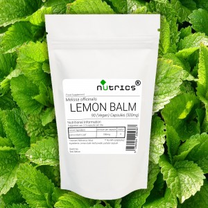 500mg Lemon Balm 100% Pure Vegan Capsules - Natural Relaxation and Mood Support - 90 Capsules