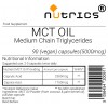 MCT OIL 5000mcg x 90 Vegan Capsules Caprylic Acid Caprice Acid