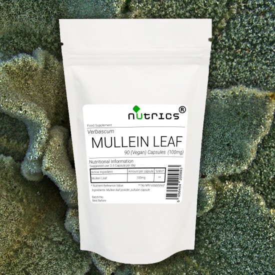 MULLEIN LEAF 100mg x 90 Vegan Capsules 100% Pure verbascum