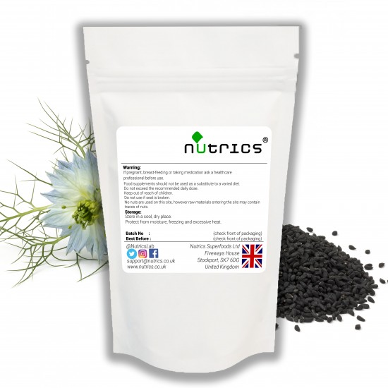 Organic Nigella Sativa 500mg x 90 V capsules - 100% Pure Black Seed