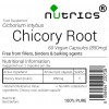 CHICORY ROOT 850mg x 60 Vegan Capsules Prebiotic Fibre INULIN 100% Pure