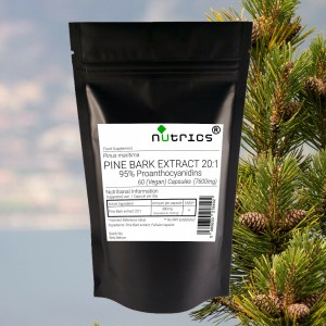 Pine Bark. 20:1 Extract, 95% Proanthocyanidins, 7,600mg V Capsules  