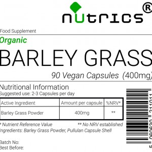 Barley Grass (Organic) 400mg V Capsules
