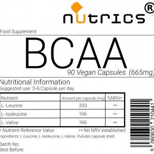BCAA Branched Chain Amino Acids 665mg V Capsules