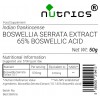 Boswellia Serrata 15:1 Extract Vegan Powder 65% Boswellic Acid 