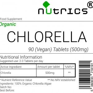 Chlorella (Organic) 500mg Vegan Tablets