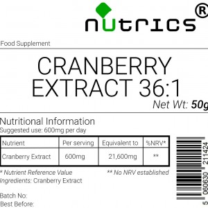 Cranberry 36:1 Extract Vegan Powder