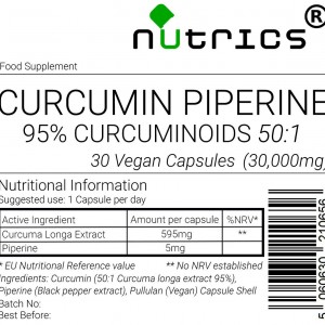 Curcumin and Piperine 30,000mg V Capsules