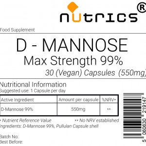 D Mannose Extract 550mg V Capsules