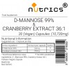 D Mannose and Cranberry Extract 10,730mg  V Capsules