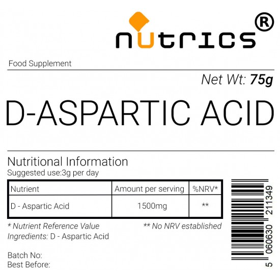 DAA D-Aspartic Acid Vegan Powder