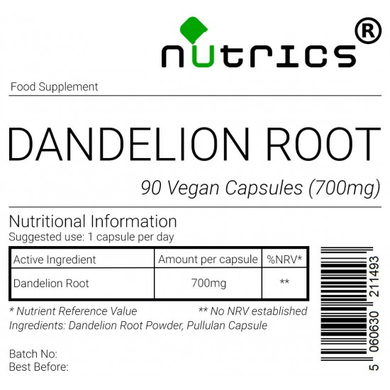 Dandelion Root 700mg V Capsules