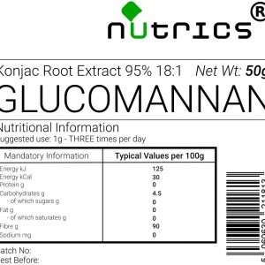 Glucomannan Konjac 95% Root 18:1 Extract Vegan Powder