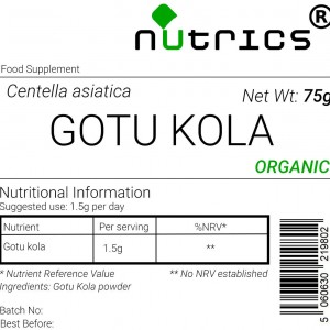 Gotu Kola (Organic) Vegan Powder  