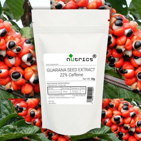 Guarana Seed 10:1 Extract Vegan Powder Standardised 22% Caffeine