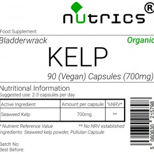 Kelp (Organic) Seaweed Bladderwrack 700mg V Capsules