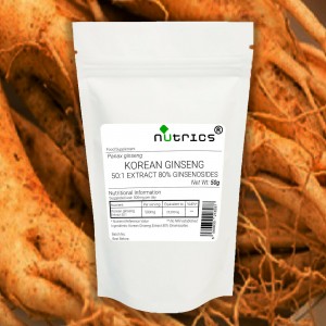 Korean Ginseng 50:1 80% Ginsenosides Extract Vegan Powder 