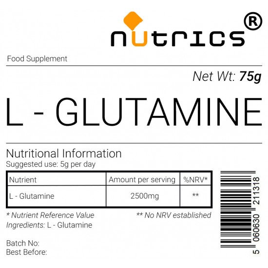 L Glutamine Vegan Powder