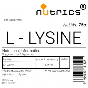 L Lysine Amino Acid Vegan Powder