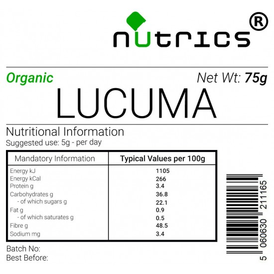 Lucuma Fruit Vegan Powder Superfood (Organic)