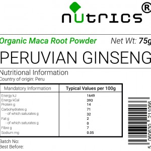 Maca Root Vegan Powder Superfood Peruvian Ginseng (Organic)