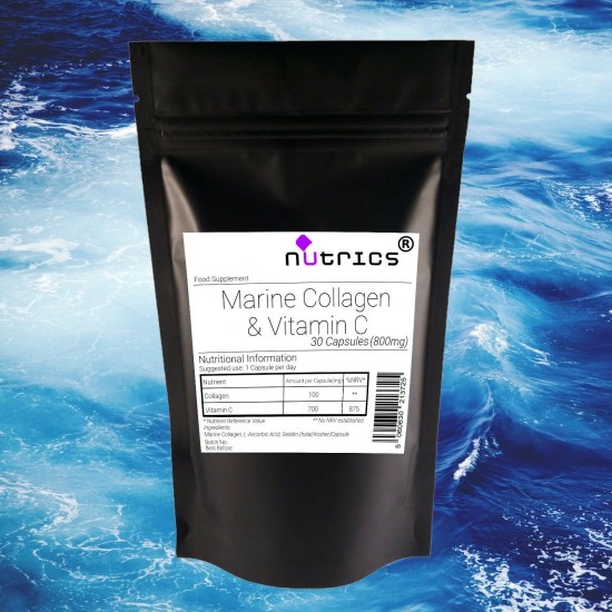 Marine Collagen & Vitamin C 800mg Capsules