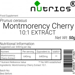 Montmorency Cherry 10:1 Extract Vegan Powder     