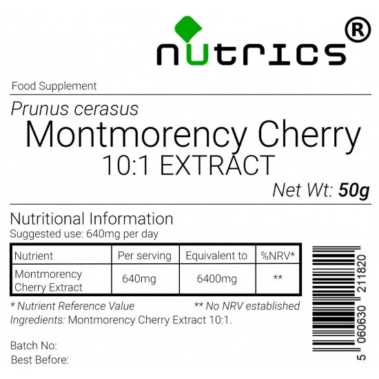 Montmorency Cherry 10:1 Extract Vegan Powder     