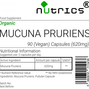 Mucuna Pruriens (Organic) 620mg Vegan Capsules