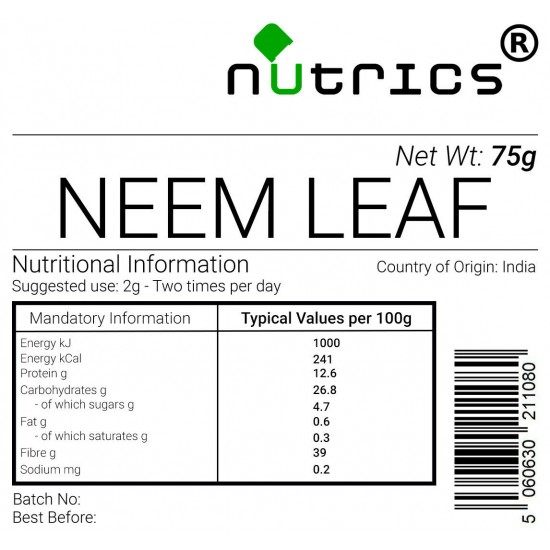 Neem Leaf  Vegan Powder Superfood (Organic)