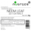 Neem Leaf 20:1 Extract Vegan Powder 