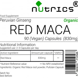 Red Maca (Organic) 830mg V Capsules
