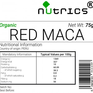 Red Maca Root Peruvian Ginseng  Vegan Powder Superfood (Organic)