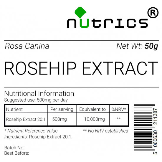 Rosehip Extract 20:1 Vegan Powder Natural Vitamin C