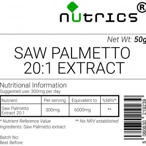 Saw Palmetto 20:1 Extract Vegan Powder