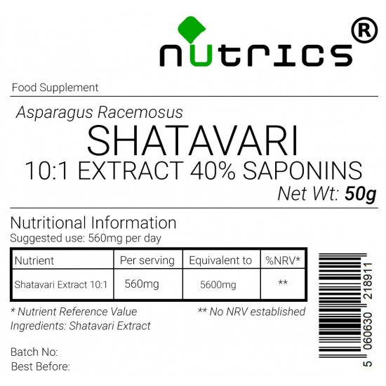 Shatavari Extract 5:1 Extract Vegan Powder