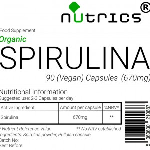 Spirulina (Organic) 670mg V Capsules