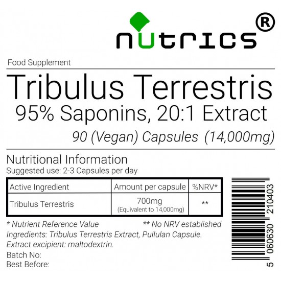Tribulus Terrestris Extract 14000mg V Capsules (Wholesale Bulk Buy)