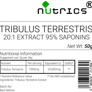 Tribulus Terrestris 20:1 Extract Vegan Powder 95% Saponins