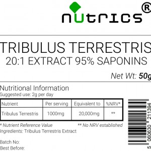 Tribulus Terrestris 20:1 Extract Vegan Powder 