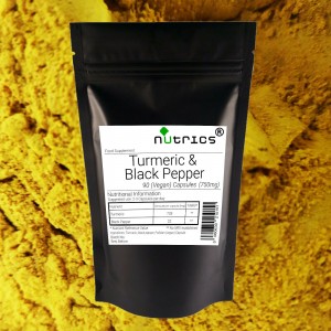 Turmeric and Black Pepper 750mg V Capsules - Natural Joint Support & Antioxidant