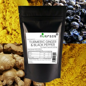 Turmeric Ginger & Black Pepper 630mg Vegan Capsules   