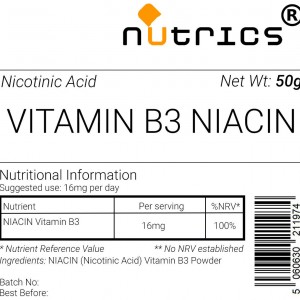 Niacin Nicotinic Acid Vitamin B3 V Powder (Flush)