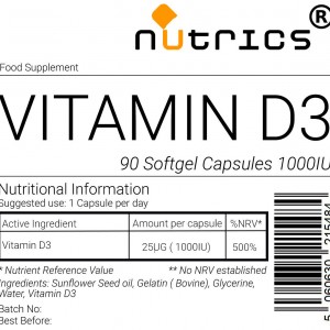 Vitamin D3 1000iu Softgels