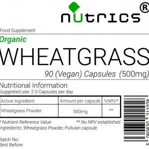 Wheatgrass (Organic) 500mg V Capsules