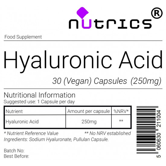Hyaluronic Acid 250mg V Capsules