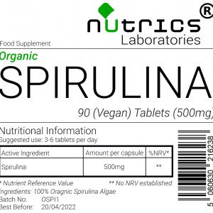 Spirulina 500mg (Organic) Tablets