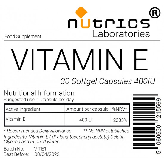 Vitamin E 400IU Softgels